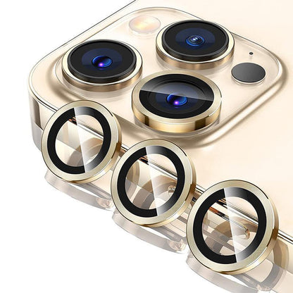For iPhone 14/14 Plus Metal Camera Lens Glass Screen Protector - Silver