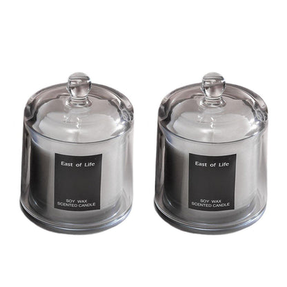 2Pcs Smokeless Glass Aromatherapy Candles Scented Gift Set for Relaxation - Lime Basil