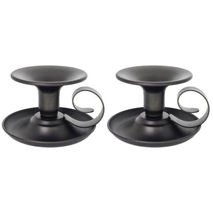 2pcs European Iron Candle Holders for Candlelight Dinner Decorative Lighting - Gold