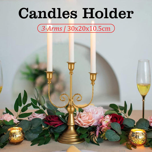 Elegant Metal European Candle Holder Decorative Vintage Lantern Decor Ornament