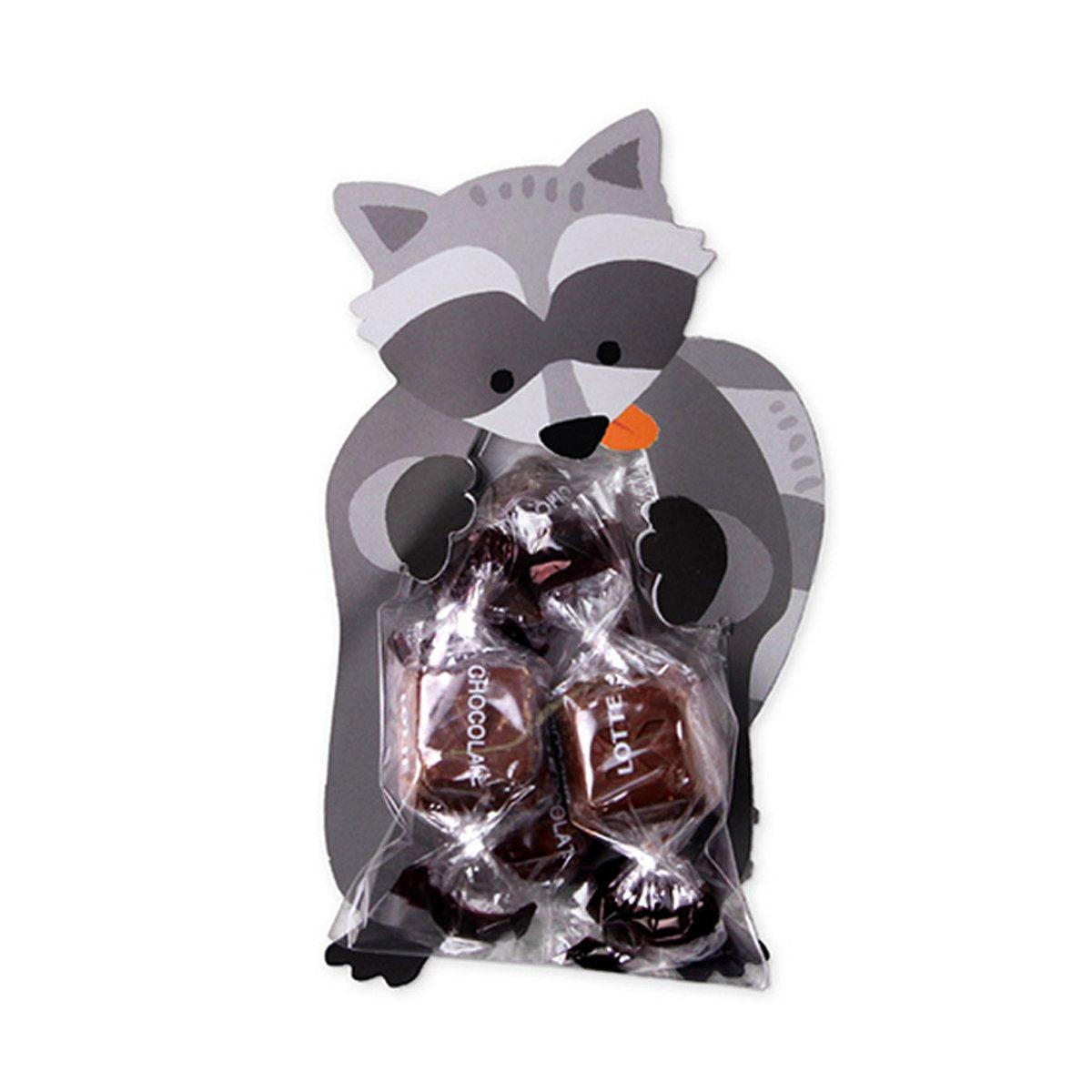 100pcs Cute 3D Cartoon Animal Candy Bags for Party Favors Birthday Gift Wrapping - Koalas