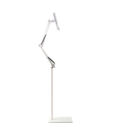 Hands Free Floor Stand Adjustable Bed Clip Holder For Tablet iPad iPhone Switch - 175cm White(Floor Cantilever Stand