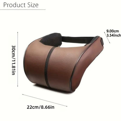 Car Headrest Neck Pillow for Comfortable Travel Support Memory Foam Car Pillow - Red