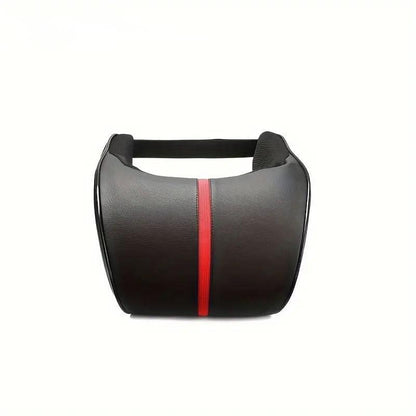 Car Headrest Neck Pillow for Comfortable Travel Support Memory Foam Car Pillow - Red