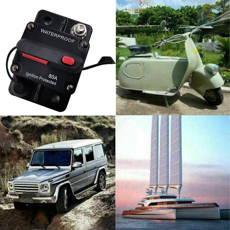 Waterproof Car Circuit Breaker Fuse Reset 30-300A AMP 12V-48V DC Car Boat IP67 - 100A