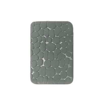 40x60cm Non-Slip Memory Foam Bath Mat Super Absorbent Floor Rug for Bathroom Use - Black