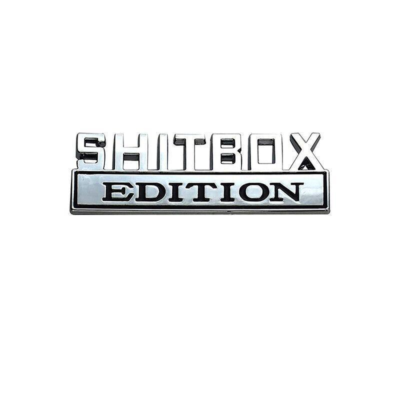 Funny Car Emblem Badge Sticker 8x3cm Metal Self-Adhesive for Rear Boot or Window