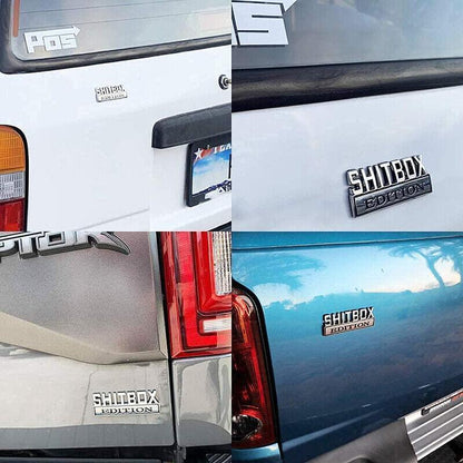 Funny Car Emblem Badge Sticker 8x3cm Metal Self-Adhesive for Rear Boot or Window