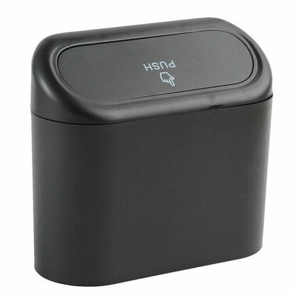 Mini Car Trash Bin with Lid Multifunction Rubbish Can for Vehicle Office Desktop Use