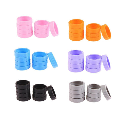 16PCS Silicone Luggage Wheels Cover Caster Shoes Wheel Protector for Luggage - Black