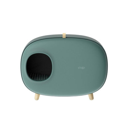 Cat Litter Box Semi-closed Cat Supplies Cat Toilet Drawer Large Cat Litter Box - White