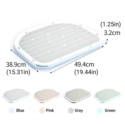 Anti Spill Cat Litter Mat Double Layer Pet Toilet Mat for Litter Box - Pink