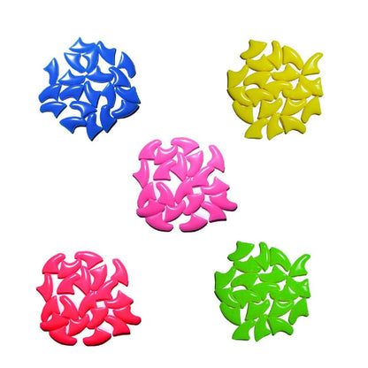 100PCS Anti Scratch Paw Covers for Cats and Kittens Nail Protector Soft Paw - Flat-M