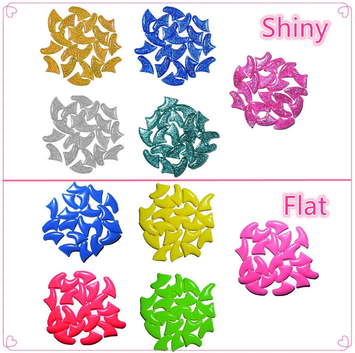 100PCS Anti Scratch Paw Covers for Cats and Kittens Nail Protector Soft Paw - Flat-XS