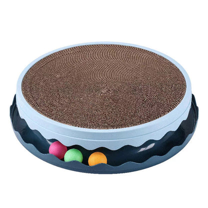 Cat Scratcher Turntable Toy Large Round Corrugated Board Nest Scratch Resistant - Pink