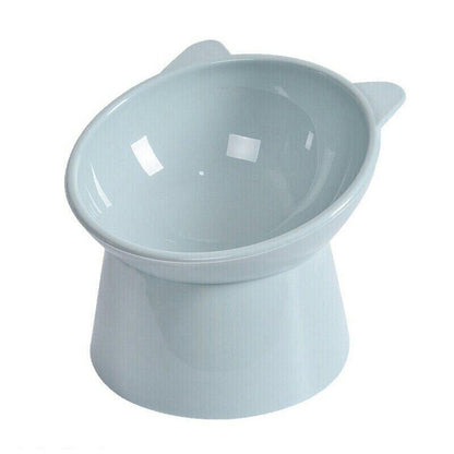 Elevated Pet Bowl Cat Dog Feeder Food Water High-Foot Anti Vomiting Tilted Bowl - Green