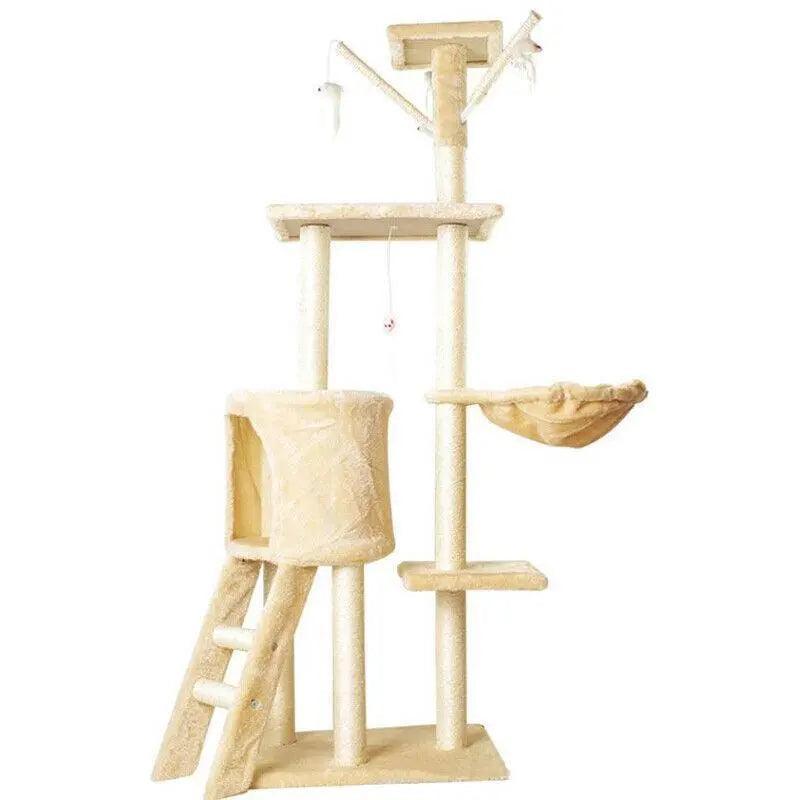 Cat Tree Scratching Post Gym House Condo Scratcher Furniture Tower - Grey