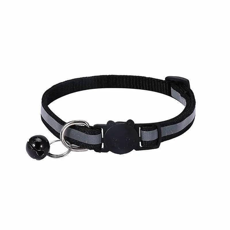 Reflective Cat Collar with Breakaway Buckle and Bell Adjustable for Small Pet Use - Yellow
