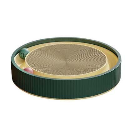 Cat Scratcher Lounge Bed Toy 40cm Round Foldable Cardboard Pad with Ball Track - Replacement Pad