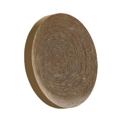 Cat Scratcher Lounge Bed Toy 40cm Round Foldable Cardboard Pad with Ball Track - Replacement Pad