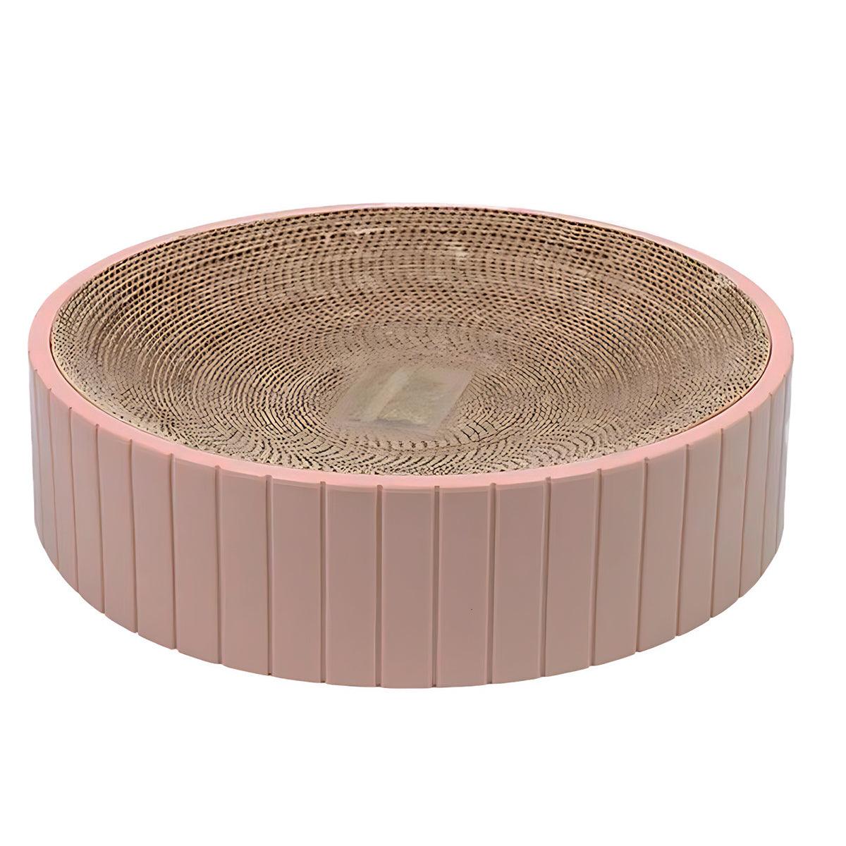 2In1 Cat Scratching Board Round Cat Scratcher Pad Lounge Bed Bowl Pet Sofa House - Blue
