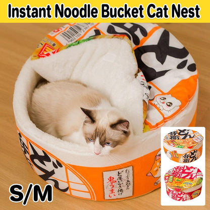 Insulated Winter Pet House Warm Bubble Bucket Dog Kennel Cat Shelter Indoor - Orange-M