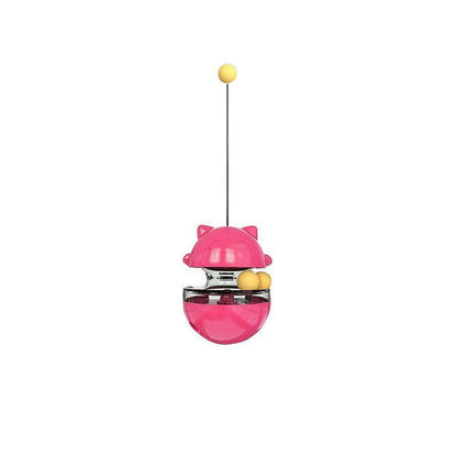Cat Treat Dispenser Toy Ball Kitten Selfplay Interactive Tumbler Multifunction - Blue