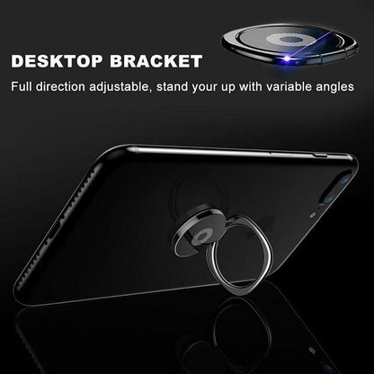 Iring Phone Ring Finger Holder Stand Mobile Grip with Mount Hook for iPhone and iPad - Silver