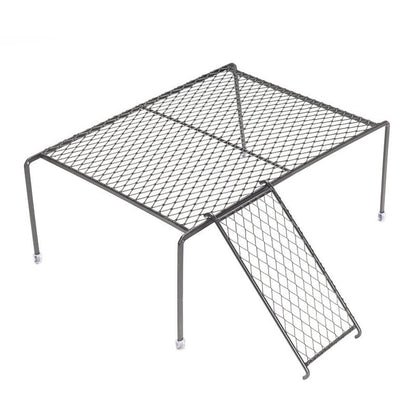 Metal Iron Chicken Feeding Ladder Grid Shelving Landscaping Platform Supplies - White-L