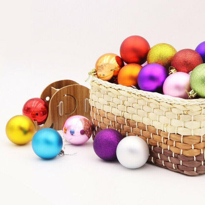 24Pcs/Pack Christmas Tree Xmas Balls Decorations Baubles Party Wedding Ornament - Fruit Green