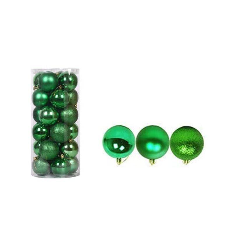 24Pcs/Pack Christmas Tree Xmas Balls Decorations Baubles Party Wedding Ornament - Gold