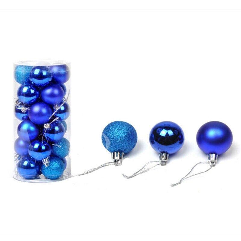 24Pcs/Pack Christmas Tree Xmas Balls Decorations Baubles Party Wedding Ornament - Gold