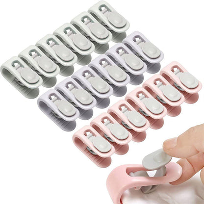 10/20pcs Quilt Retainer Cover Clips Invisible Needle-Free Thumb Buckle Bedding - Pink+Green-20PCS