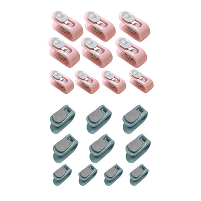 10/20pcs Quilt Retainer Cover Clips Invisible Needle-Free Thumb Buckle Bedding - Pink+Purple-20PCS