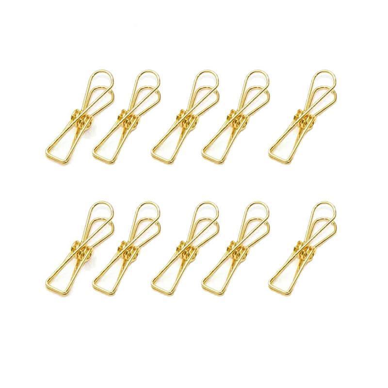 10X Spring Paperclips Metal Wire Hollow Out Clips 33mm Mini Binder Paper Clip - Purple