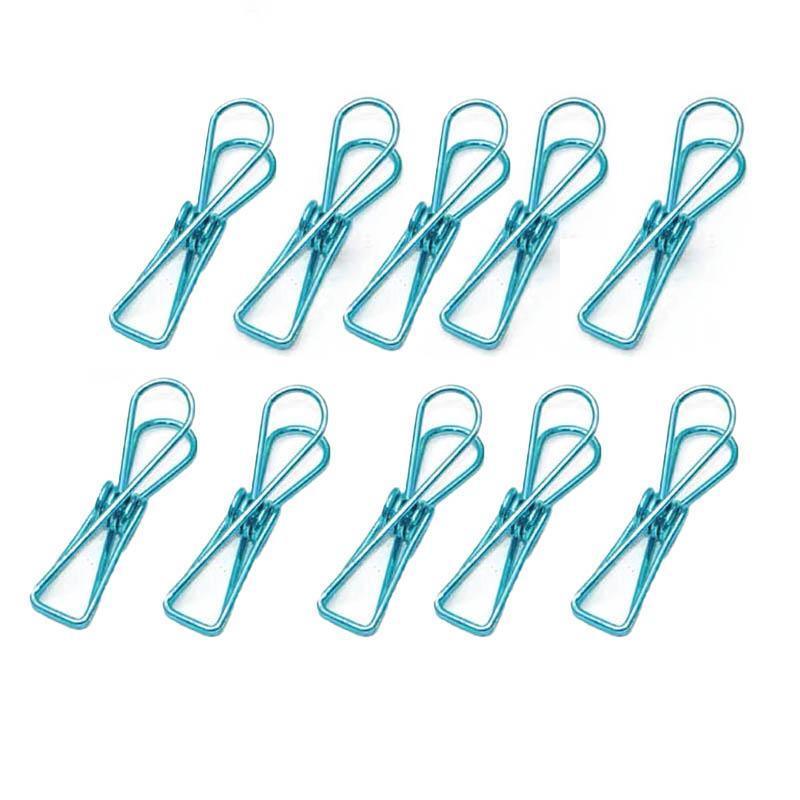 10X Spring Paperclips Metal Wire Hollow Out Clips 33mm Mini Binder Paper Clip - Purple