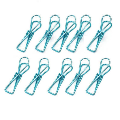 10X Spring Paperclips Metal Wire Hollow Out Clips 33mm Mini Binder Paper Clip - Purple