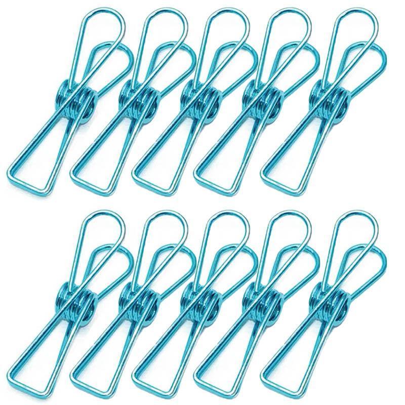 10X Spring Paperclips Metal Wire Hollow Out Clips 55mm Mini Binder Paper Clip - Gold