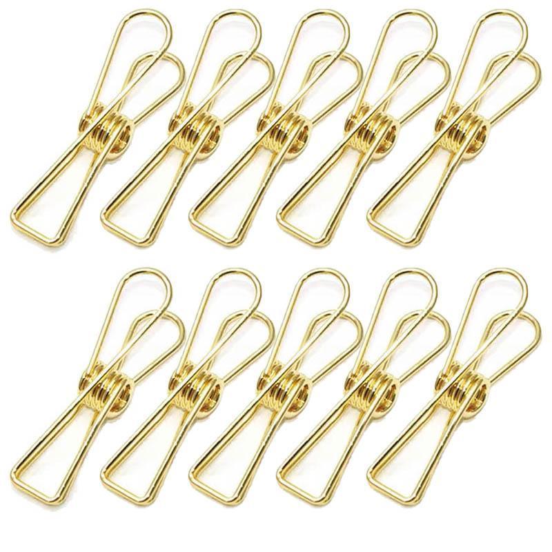 10X Spring Paperclips Metal Wire Hollow Out Clips 55mm Mini Binder Paper Clip - Green