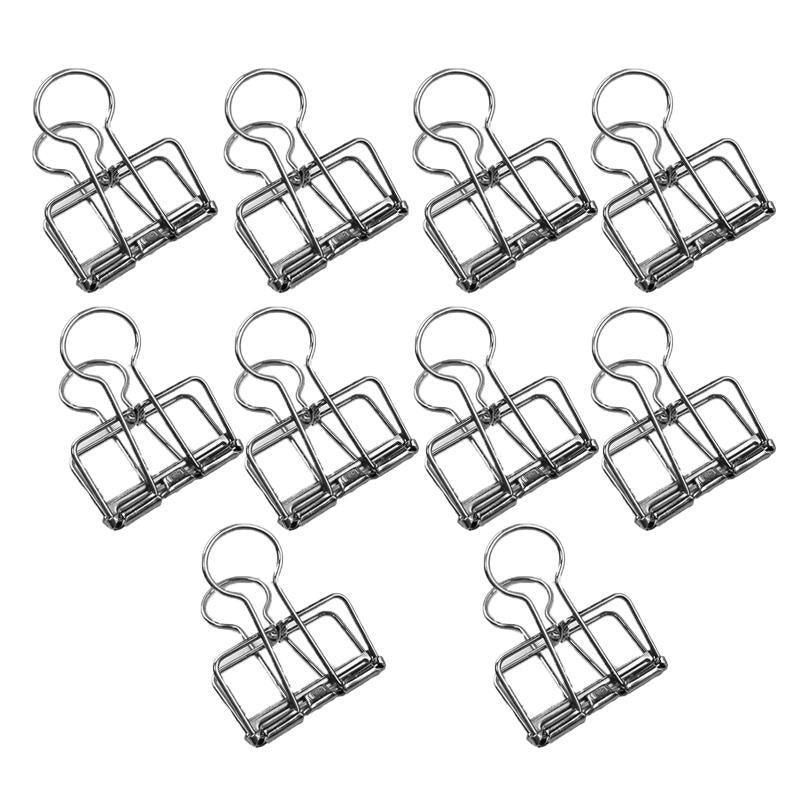 Solid Color Hollow Out Swallowtail Metal Binder Bookmark Clips Office Supplies - Blue