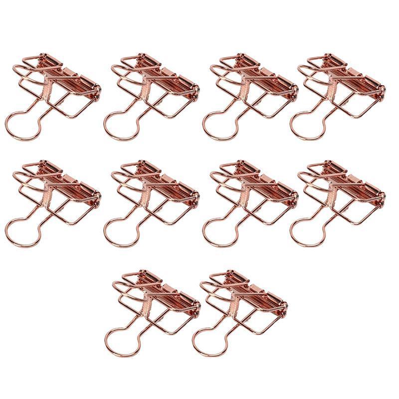 Solid Color Hollow Out Swallowtail Metal Binder Bookmark Clips Office Supplies - Blue