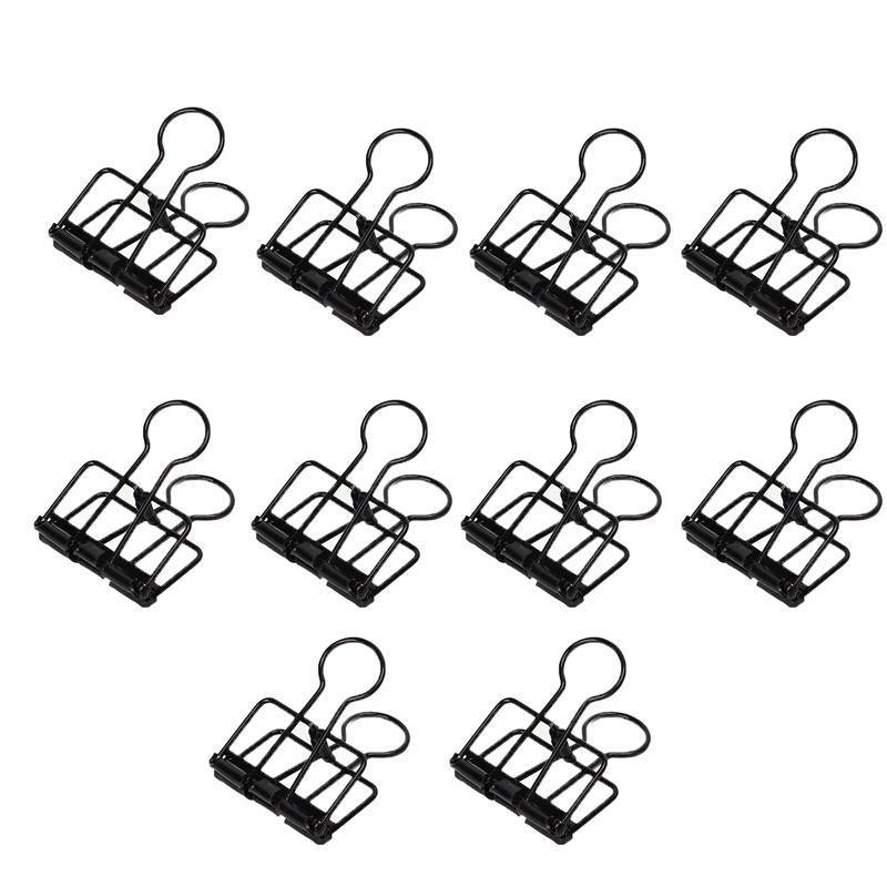 Solid Color Hollow Out Swallowtail Metal Binder Bookmark Clips Office Supplies - Bronze