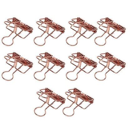 Solid Color Hollow Out Swallowtail Metal Binder Bookmark Clips Office Supplies - Purple