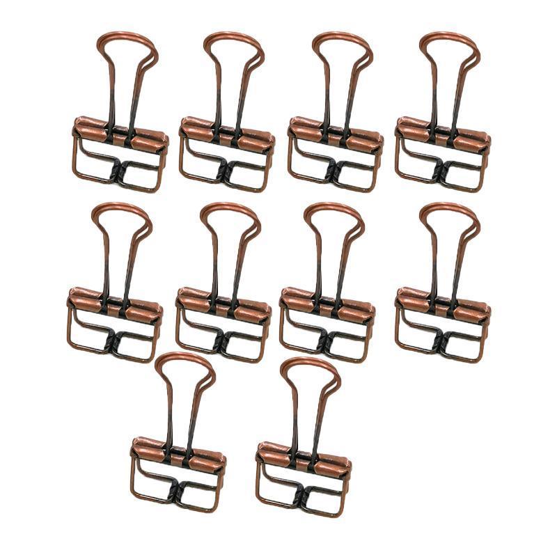 Solid Color Hollow Out Swallowtail Metal Binder Bookmark Clips Office Supplies - Purple