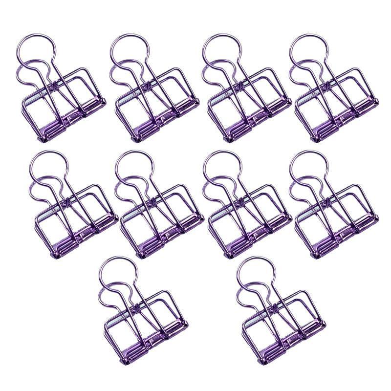 Solid Color Hollow Out Swallowtail Metal Binder Bookmark Clips Office Supplies - Rose Gold