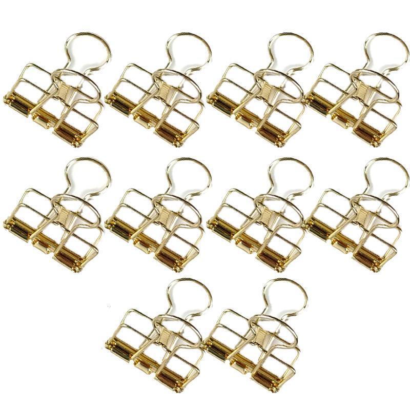 Solid Color Hollow Out Swallowtail Metal Binder Bookmark Clips Office Supplies - Silver