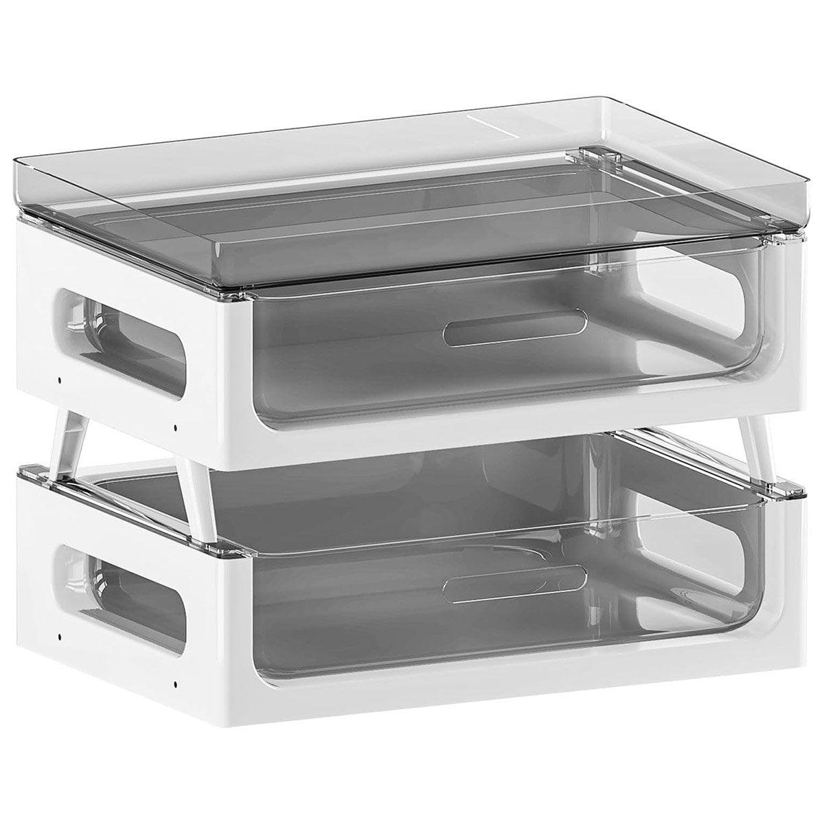 Drawer Desktop Storage Organizer Two Tier Shelf Home Office Desk Organizer Unit