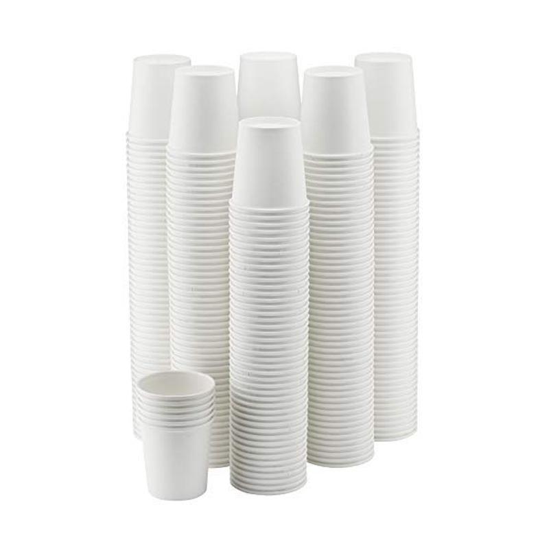 Disposable Coffee Cups 8oz Takeaway Paper Single Wall No Lids - 100pcs (50 Cups No Lids)