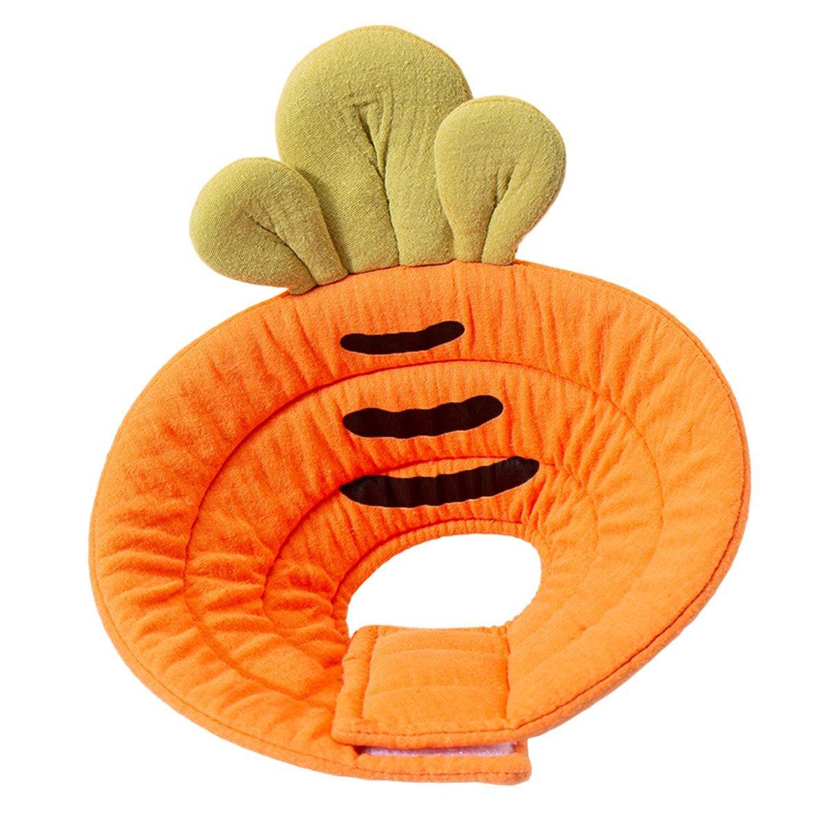 Elizabeth Circle Cat Sterilization Collar Anti-Licking Pet Scarf for Cat and Dog - Orange Carrot-L