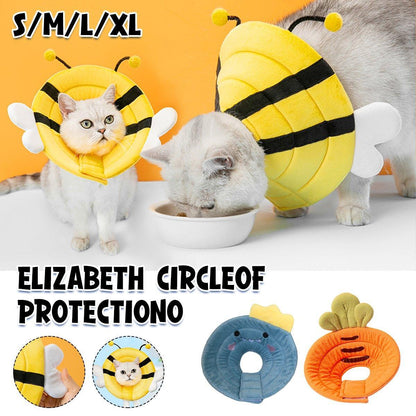 Elizabeth Circle Cat Sterilization Collar Anti-Licking Pet Scarf for Cat and Dog - Dinosaur-M